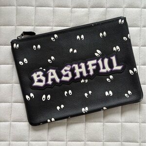 Coach x Disney - Bashful Black Clutch Bag with Eye Print